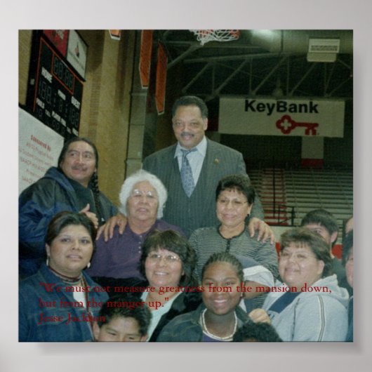 Poster Jesse Jackson Avec Les Amérindiens (Devant)