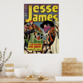 Poster Jesse James - Livre de bande dessinée Vintage (Cuisine)