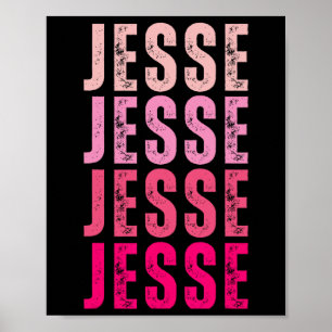 Poster Jesse Nom personnalisé I Love Jesse Vintage