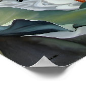 Poster Jessie Arms Botke - Flamants roses et lotus (Coin)