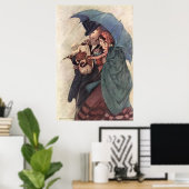 Poster Jessie Willcox Smith - Jo et le professeur Bhaer (Bureau à domicile)