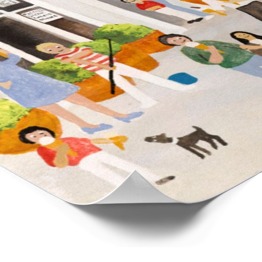 Poster Jessies Laiterie dans Mousehole (Coin)