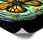 Poster Jester Papillon Monarque Mardi Gras (Coin)