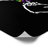 Poster Jester Skeleton Dancing Chat Mardi Gras Masque Car (Coin)