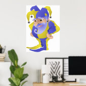 Poster Jester Violet Et Vert (Bureau à domicile)