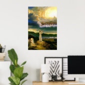 Poster Jésus à la porte du ciel (Bureau à domicile)