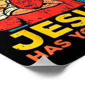Poster Jésus a ton dos - Retro Sunset Jésus lutte (Coin)