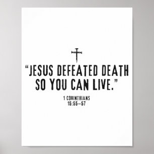 Poster Jésus a vaincu la mort pour que vous puissiez vivr