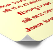 Poster Jésus aime les petits enfants (Coin)