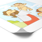 Poster Jésus Aime Les Petits Enfants - 6 x 6" (Coin)