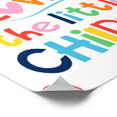 Poster Jésus Aime Les Petits Enfants Chrétiens (Coin)