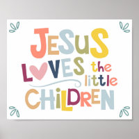 Jésus Aime Les Petits Enfants Christian Pos