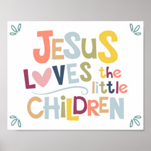Poster Jésus Aime Les Petits Enfants Christian Pos