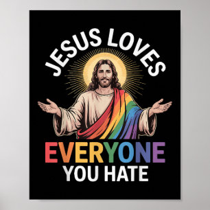 Poster Jésus aime tous ceux que vous haïssez