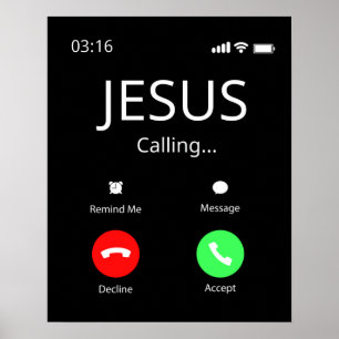 Poster Jésus Appelle - Chrétien