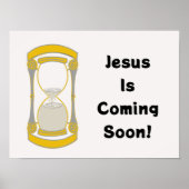 Poster Jésus Arrive Bientôt Sablier Doré (Devant)