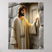 Poster Jesus at Sunrise Antique Door (Devant)