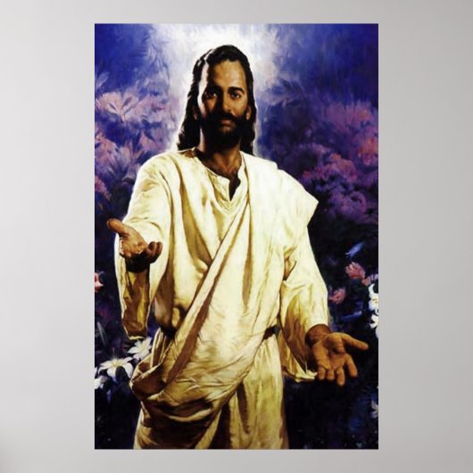 Poster Jésus avec ses bras ouverts (Devant)