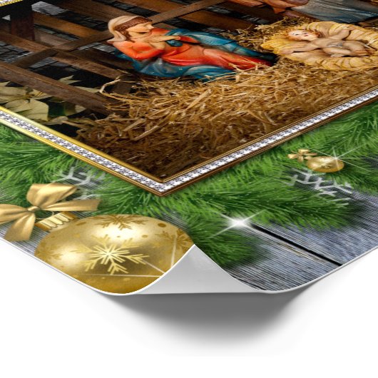 Poster Jesus born (Coin)