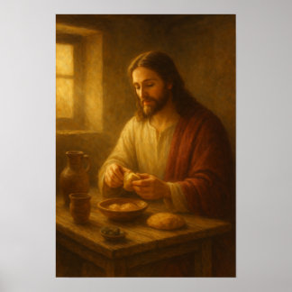 Poster Jesus Breaking Bread