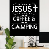 Poster Jesus Café Et Camping (Bureau à domicile)