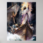 Poster Jésus Calme La Tempête (Devant)