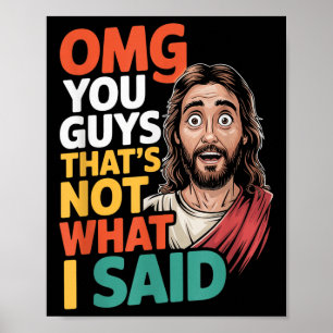 Poster Jésus Ce N'est Pas Ce Que Dieu Religieux Chrétien