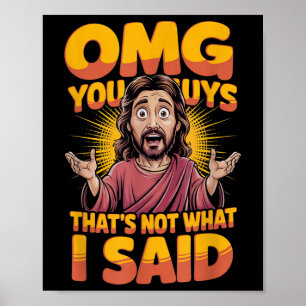 Poster Jésus Ce N'est Pas Ce Que Dieu Religieux Chrétien