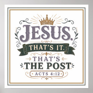Poster Jésus, c'est tout, c'est le message chrétien Citat