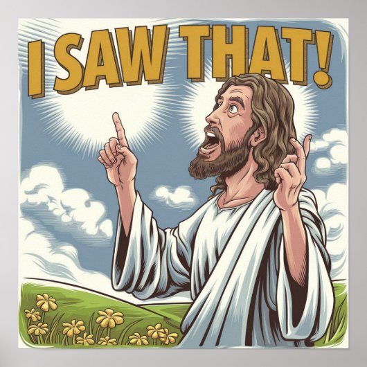 Poster Jésus chrétien vous regarde, Jésus j'ai vu ça (Devant)