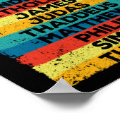 Poster Jésus Christ 12 Apôtres Disciples Noël drôle (Coin)