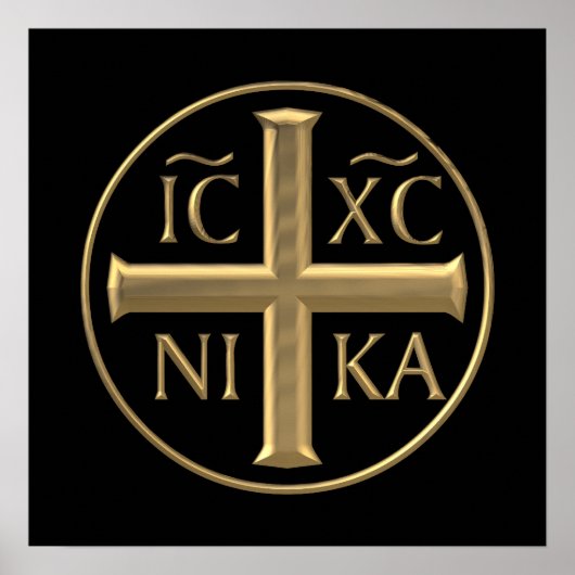 Poster Jésus Christ "3D" doré : Conquêtes (Devant)