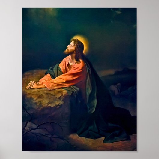 Poster Jésus Christ à Gethsémani (Devant)