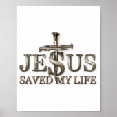 Poster Jésus-Christ a sauvé mon cadeau de vie pour les fe (Devant)