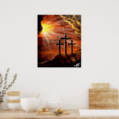 Poster Jésus Christ amour de Dieu Croix Crucifix (Cuisine)