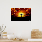 Poster Jésus Christ amour de Dieu Croix Crucifix (Cuisine)