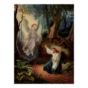 Poster Jésus Christ avec ange