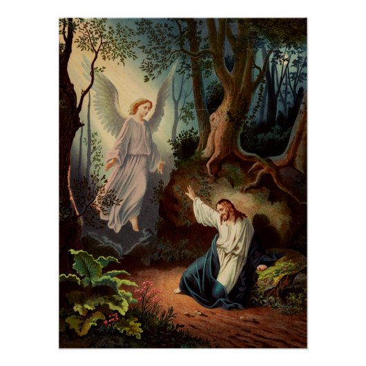 Poster Jésus Christ avec ange (Devant)