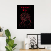 Poster Jésus-Christ avec la couronne d'épines, pourquoi D (Bureau à domicile)
