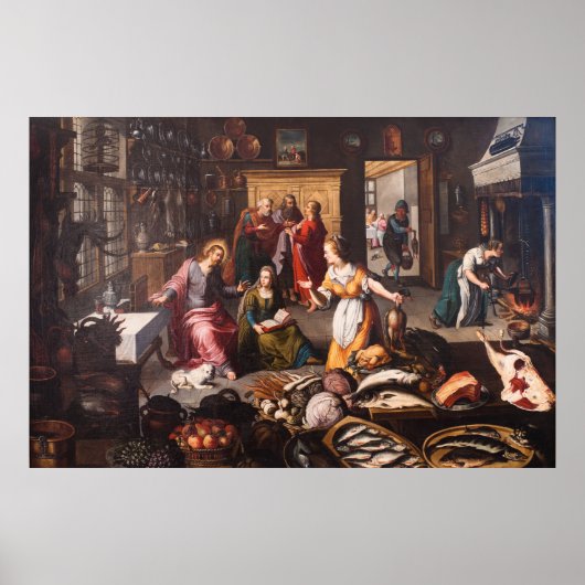 Poster Jésus Christ avec Martha et Marie - Joos Goemaere (Devant)