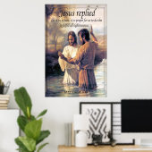 Poster Jésus Christ Baptême image un (Bureau à domicile)