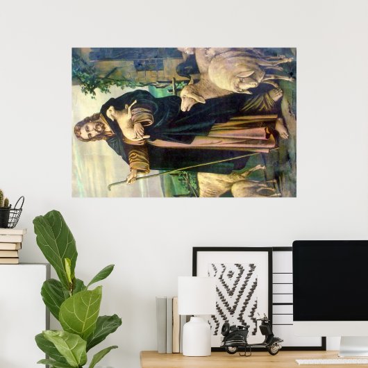 Poster Jésus Christ Bon Pasteur (Bureau à domicile)