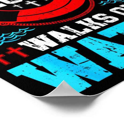 Poster Jesus Christ Christian My Walks On Water (Coin)