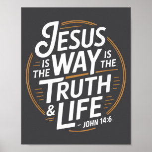 Poster Jésus Christ Est La Voie Est La Vérité Et La Vie J