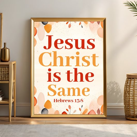 Poster Jésus Christ est le même Boho Christian Wall Art