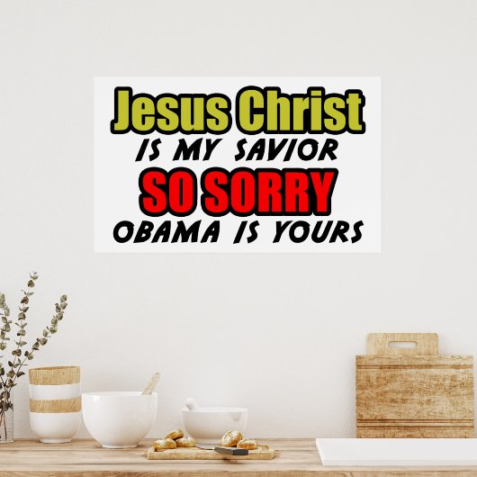 Poster Jésus Christ est mon sauveur (Cuisine)