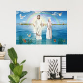 Poster Jésus Christ et la Vierge Marie Regina Coeli (Bureau à domicile)