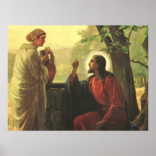 Poster Jésus-Christ et le Bon Samaritain au Puits (Devant)