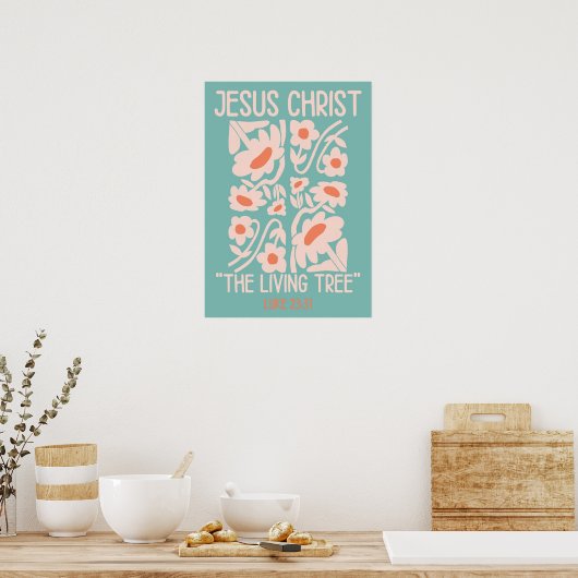 Poster Jésus Christ L'arbre vivant (Cuisine)