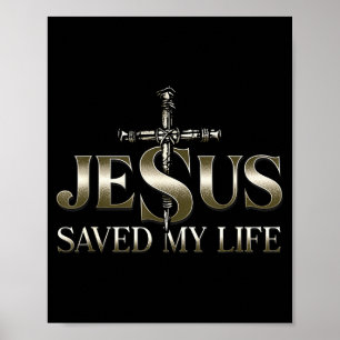 Poster Jésus-Christ M'a Sauvé La Vie Cadeau Pour Femmes H